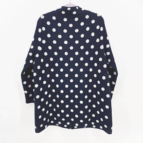 Field Flower Polka Dot Wool Sweater Coat - Picture 6 of 12